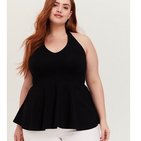 Torrid Foxy Peplum Halter Top